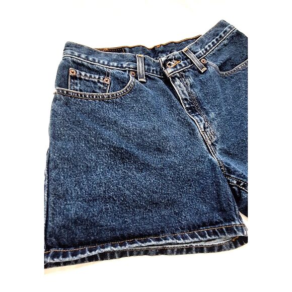 Vintage Girls Womens Levi's High Waist Jean Shorts Classic Blue Red Tab Sz 9 Jr. - Picture 3 of 11